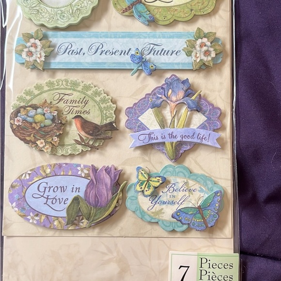 K&Company Floral Scrap Booking Bundle- Botanical/Green and Purple - Picture 6 of 6